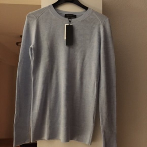 Banana Republic Baby blue 100% merino wool size S - Picture 2 of 8